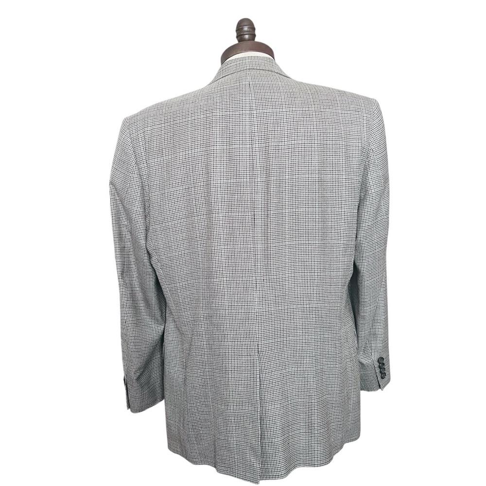 VTG Lauren Ralph Lauren Check Blazer/Jacket Gray SZ 42R Grandpa Preppy Retro - Picture 2 of 14
